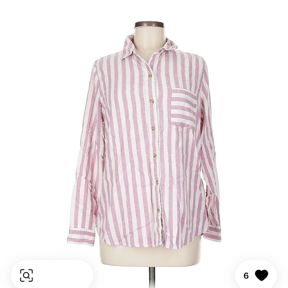 Marine Layer Pink And White Button Down